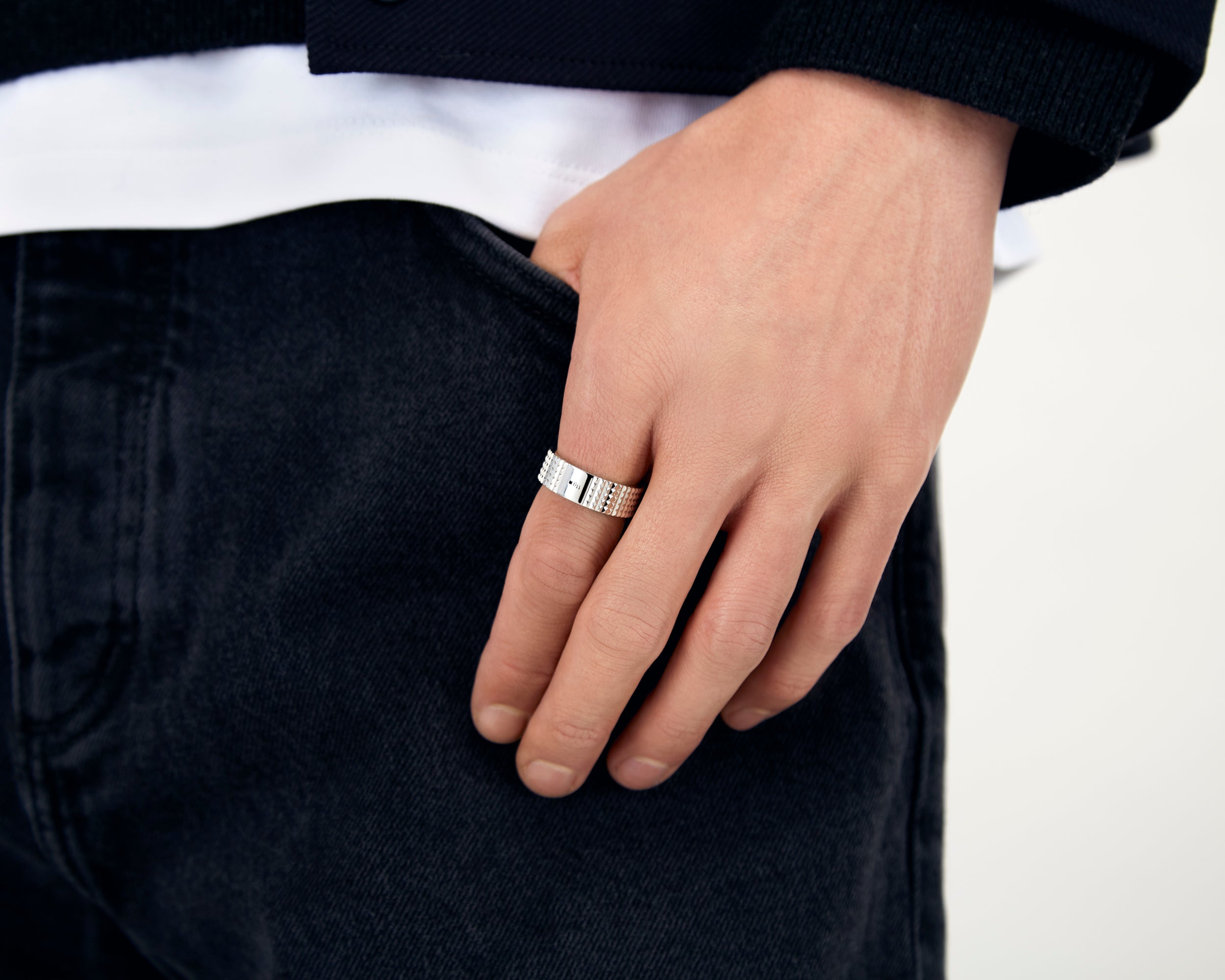 bague ruban guilloché la 11g