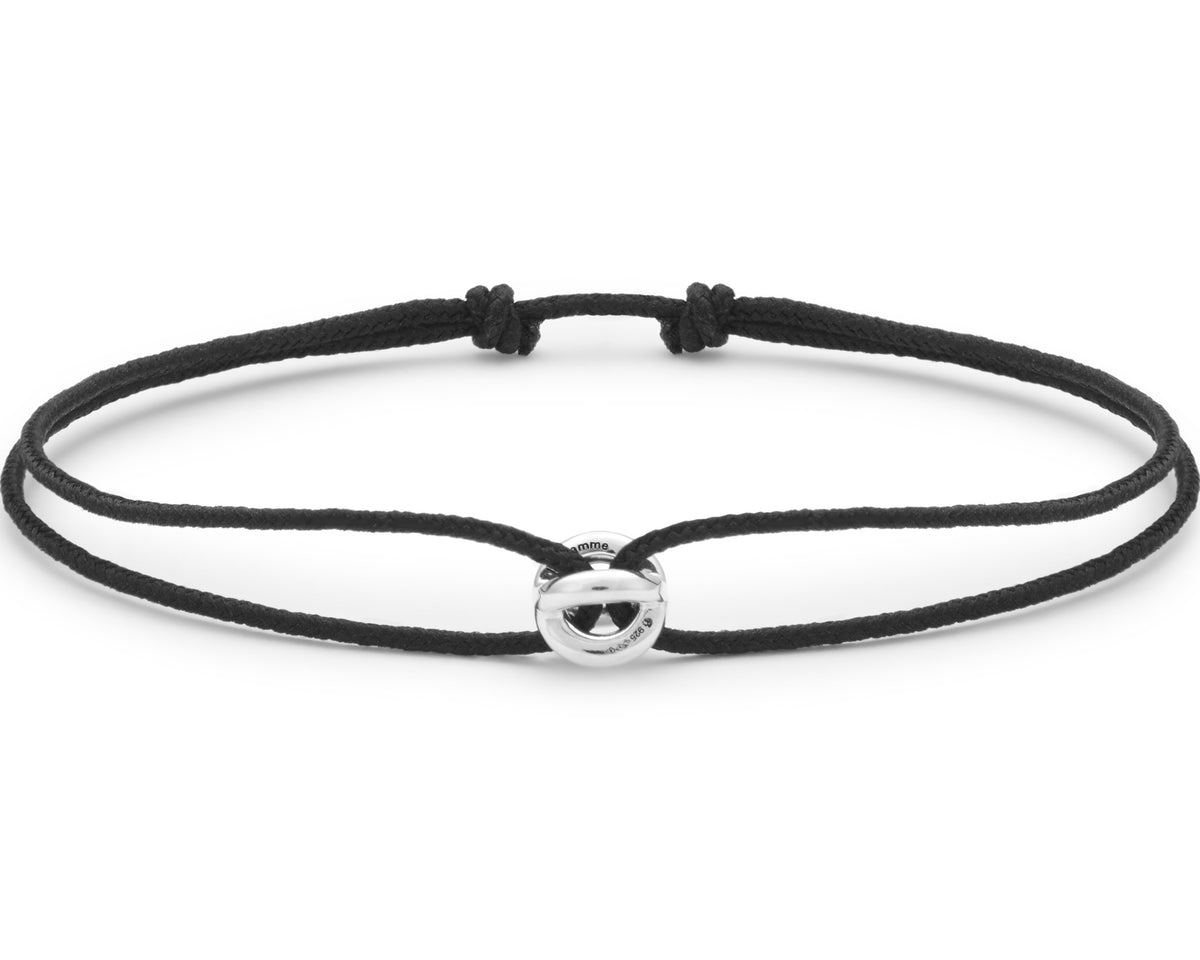 cordon entrelacs noir le 1g