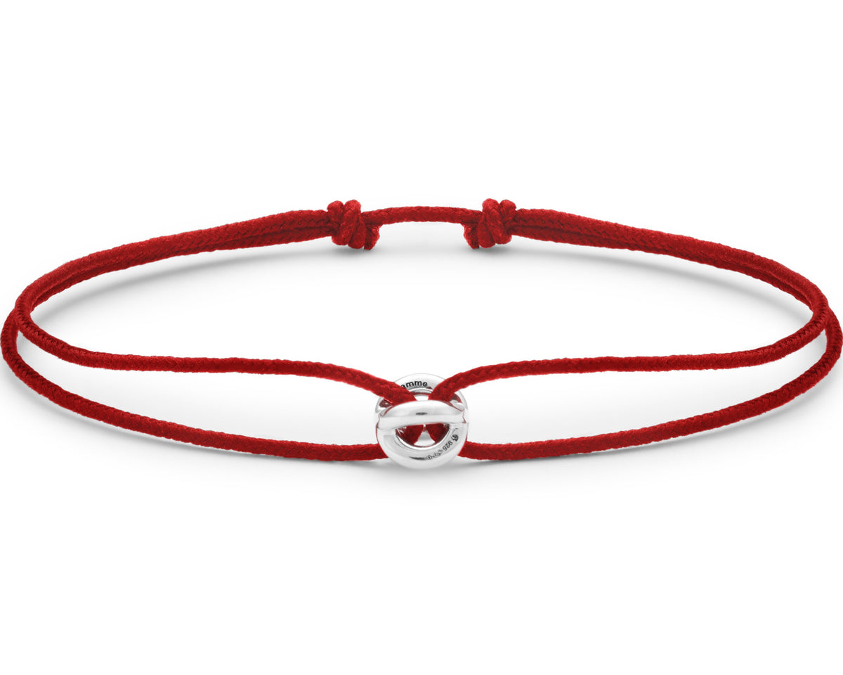 red interlaced cord bracelet 1g