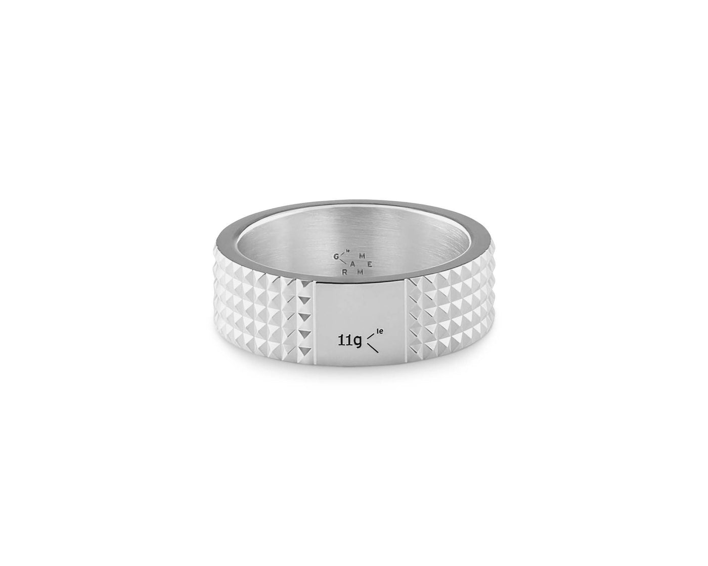 guilloche ribbon ring 11g